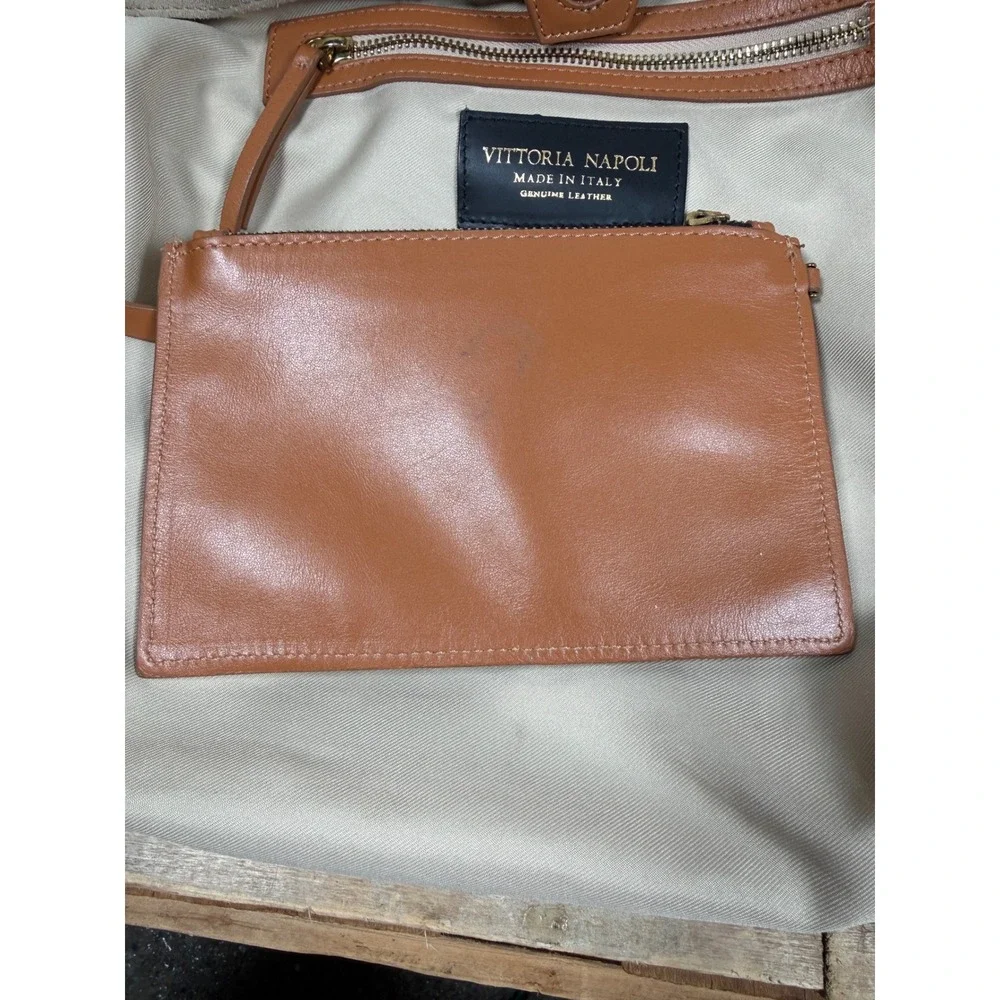 Vittoria Napoli Italian Leather Color-Block Hobo Bag